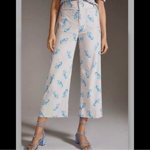 Anthropologie Maeve The Colette Cropped Wide-Leg Pants